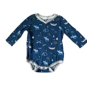Burt’s Bees Baby Long Sleeve Wilderness Onesie | 0-3M